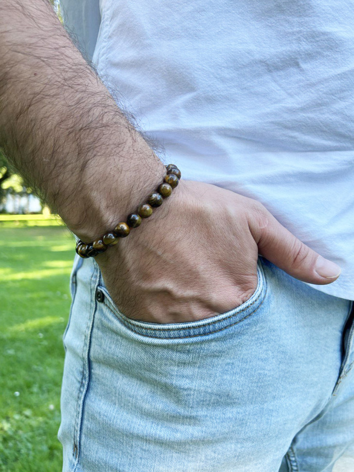 Herrenarmband aus Tigerauge D5007