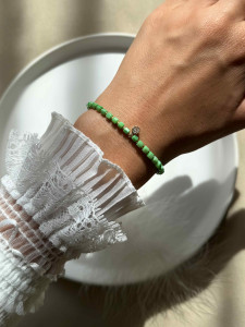 Grünes Armband aus Perlmutt 5342