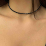 Schwarzer Choker D4729