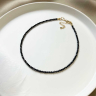 Schwarzer Choker D4729