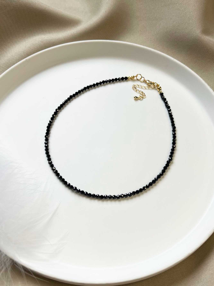 Schwarzer Choker D4729